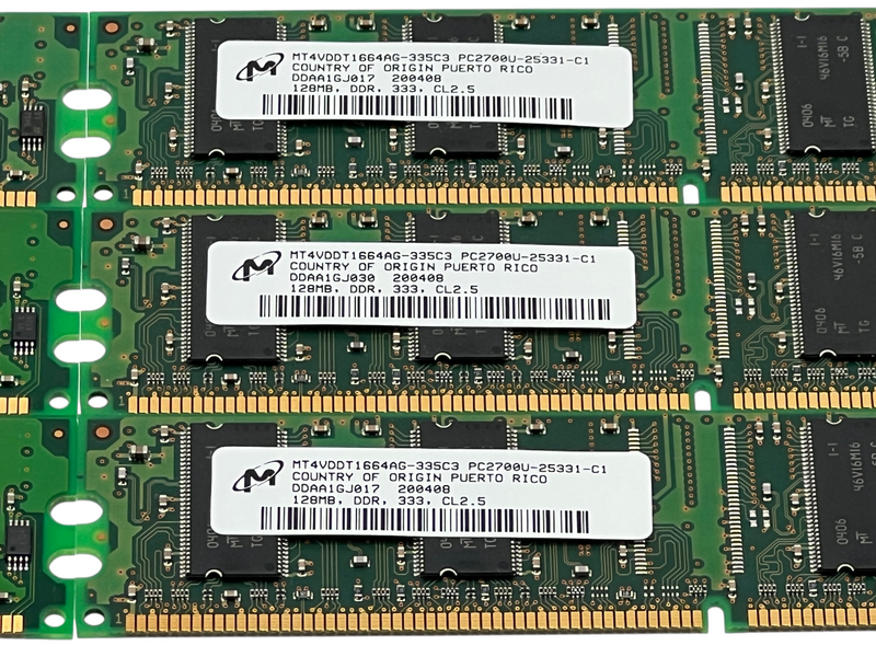 Load image into Gallery viewer, (Lot of 6) Micron 128MB RAM Memory Module
