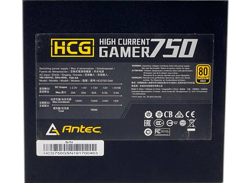 Load image into Gallery viewer, (Lot of 6) Antec HCG750 Gold PC Power Supply

