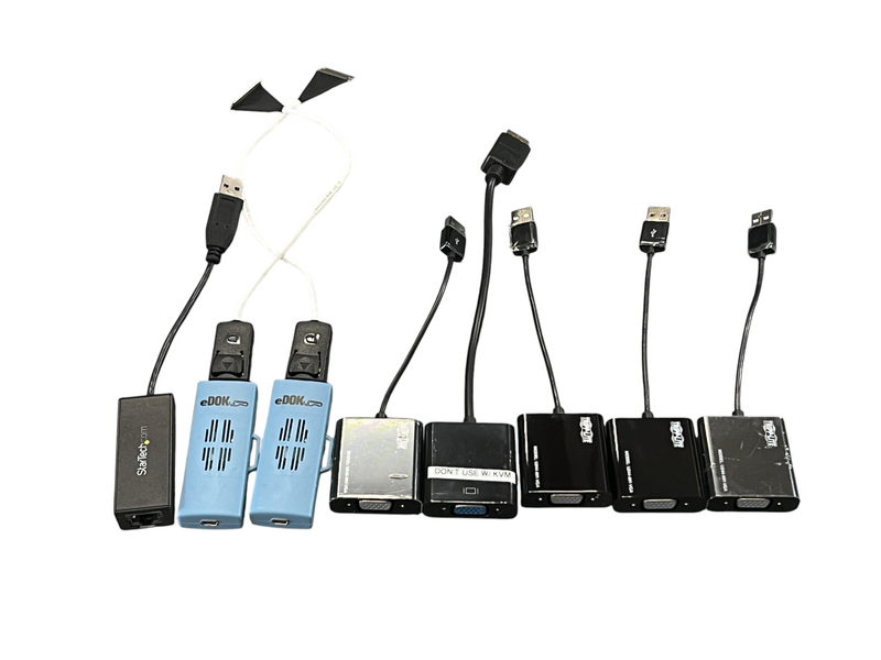 Load image into Gallery viewer, (Lot of 8) Misc USB Adapters StarTech / eDOK / Tripp Lite

