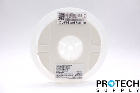 (10,000/Reel) Yageo CC0402MRX5R6BB105 Capacitor Ceramic 1uF ±20% NEW & WARRANTY