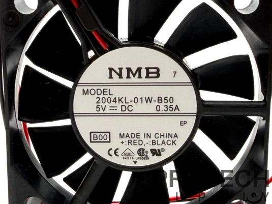 NMB 2004KL-01W-B50 5V 0.35A (50×50×10mm) Brushless DC Axial Fan – Ball Bearing
