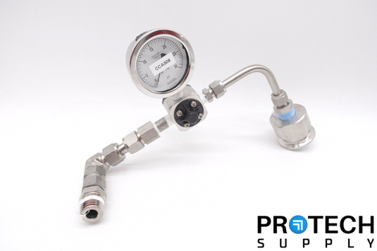 Noshok 316 SS Tube & Socket 0 TO 30HG + SMC SRH3110-NO2 Valve with WARRANTY