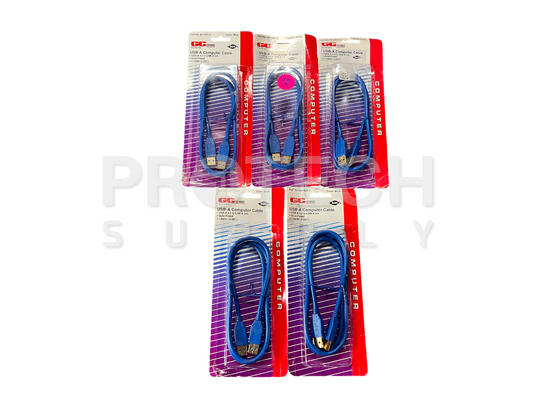 (Lot of 5) GC Electronics 45-1431-1 USB to USB Computer Cable 1m NEW w/ WARRANTY