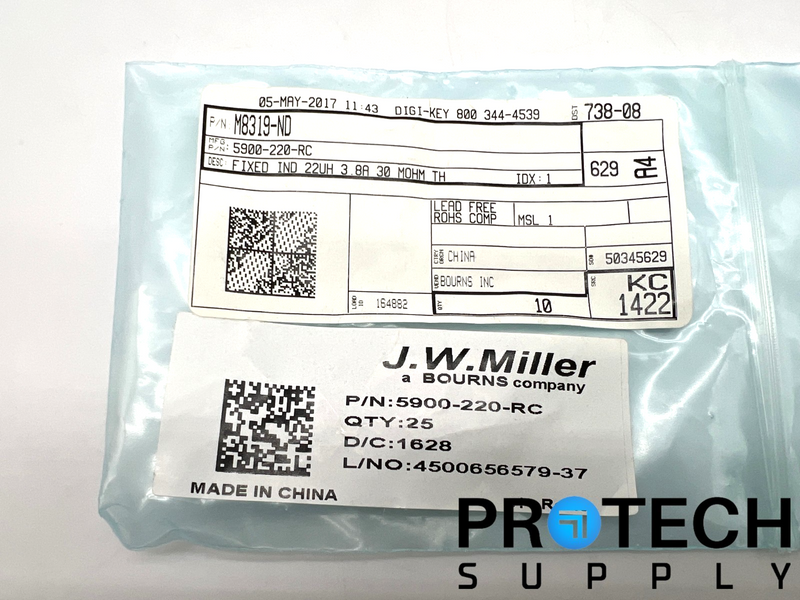 Load image into Gallery viewer, (9/Pk) Bourns 5900-220-RC Drum Core Wirewound Inductor with WARRANTY
