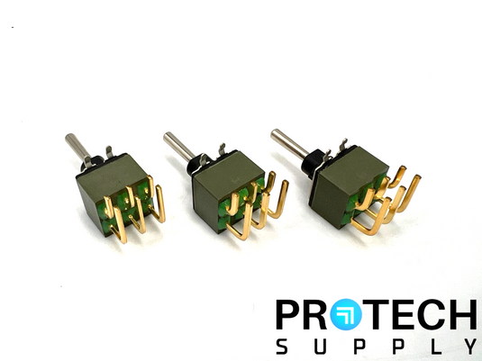 (Pack of 3) NKK M2T23SA5G30 Toggle Switch DPDT Right Angle NEW with WARRANTY