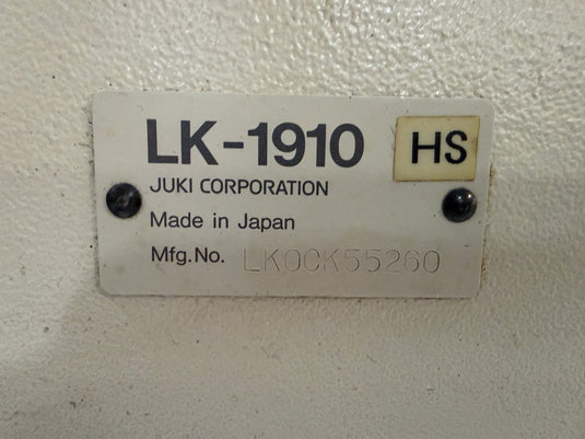 JUKI LK-1920HS Sewing Machine + Table Setup