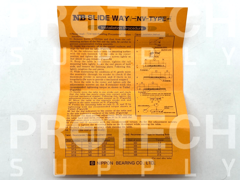 Load image into Gallery viewer, (10/Pk) NB NV2090-23Z Cross Roller Linear Guide NEW with WARRANTY
