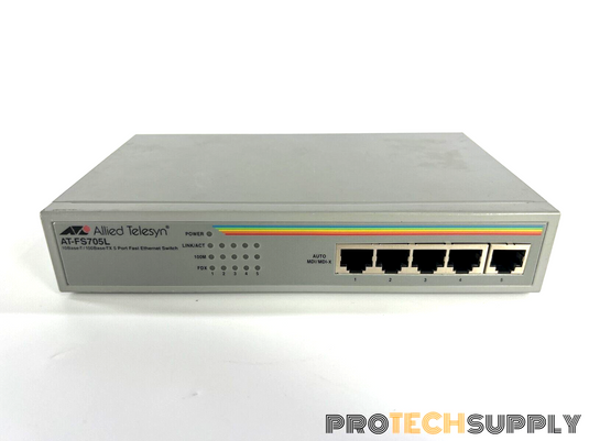 Allied Telesyn AT-FS705L 5-Port Fast Ethernet Switch 10Base-T with WARRANTY
