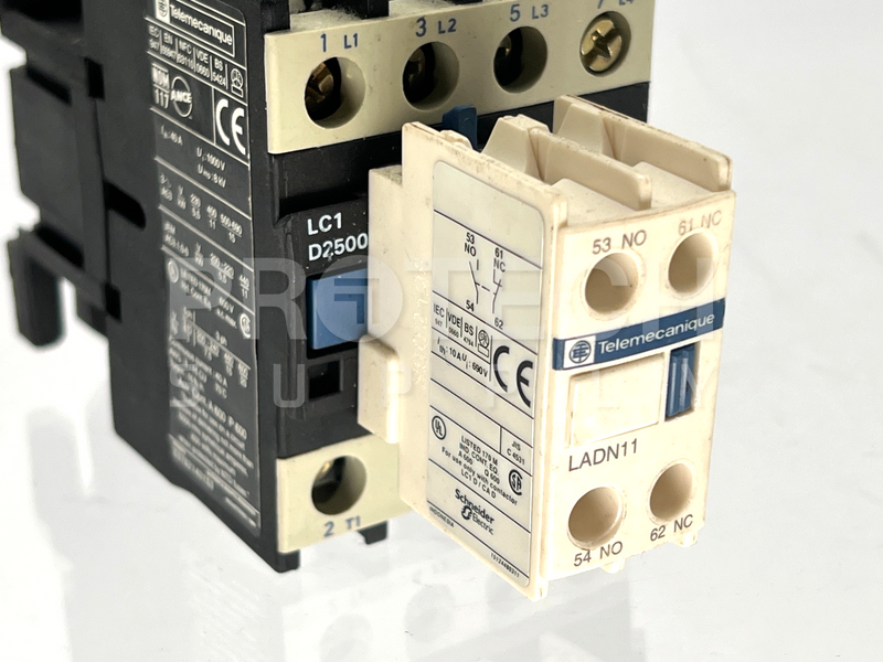 Load image into Gallery viewer, Telemecanique LC1 D25004 Contactor + LADN11 Auxiliary Contact Block w/ WARRANTY
