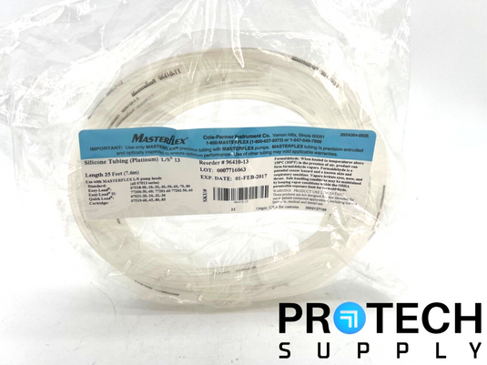Master Flex / Cole Parmer 96410-13 Silicone Tubing 25 Feet NEW