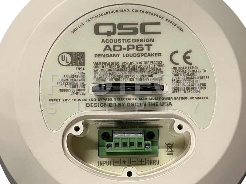 Load image into Gallery viewer, QSC AD-P6T Pendant Loudspeaker 6.5" with WARRANTY
