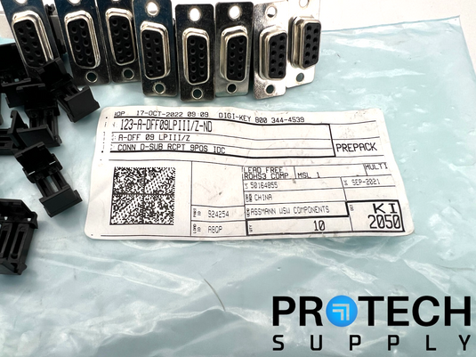 7/Pk Assmann A-DSF09LPIII/Z D-Sub Plug 9 Position with WARRANTY