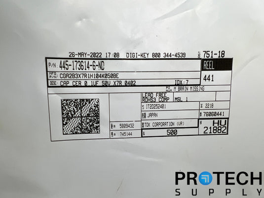 Approx 500 TDK Corporation Ceramic Capacitor 445-173614-6-ND with WARRANTY