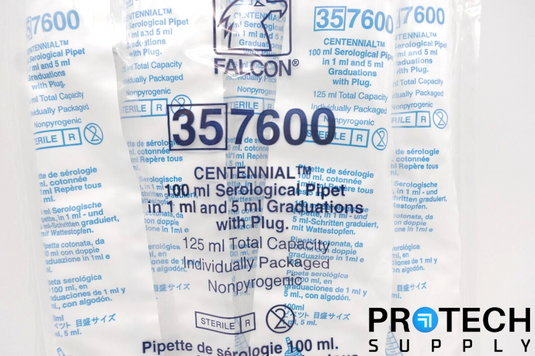 5/Pk Falcon 357600 100 mL Sterile Serological Pipet SEALED with WARRANTY