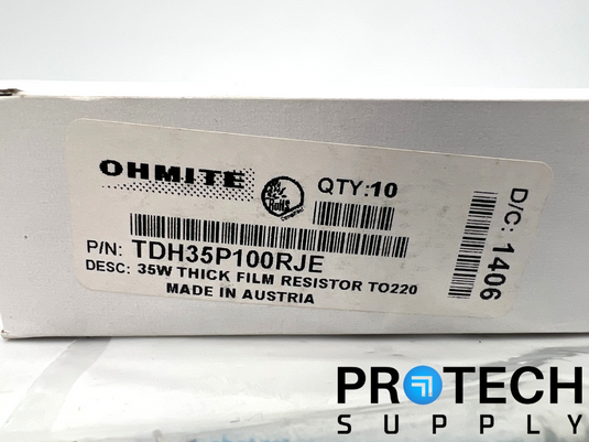 (10/Pk) OHMITE TDH35P100RJE Chip Resistor NEW with WARRANTY