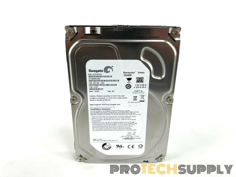 Load image into Gallery viewer, Seagate Barracuda 1.5TB 3.5&quot; SATA III Desktop HDD 9VT16L-302 with WARRANTY

