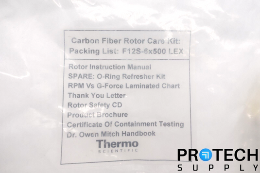 Thermo Scientific F12S-6x500 LEX Carbon Fiber Rotor Care Kit with WARRANTY