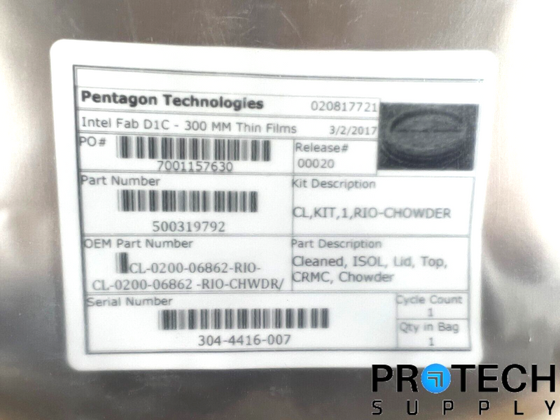 Load image into Gallery viewer, Pentagon Technologies Intel Fab D1C-300mm Thin Films Ceramic Lid Top Chowder NEW
