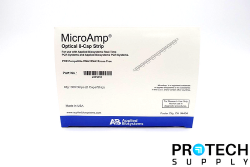 (300 / Pk) Applied Biosystems / ABI 4323032 MicroAMP 8-Cap Strip NEW w/ WARRANTY