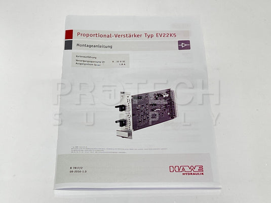 HAWE EV 22 K 5-12/24 Proportional Amplifier Card NEW SEALED with WARRANTY
