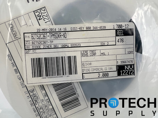 (2000/Pk) MCC BZT52C36T-TP Zener Diode 36 V ±6% Surface Mount SOD-523 NEW