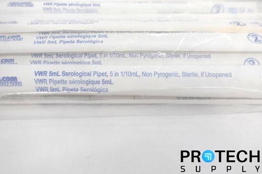 (Case of 100) VWR 89130-896 5mL Serological Pipet 5 in 1/10mL NEW with WARRANTY