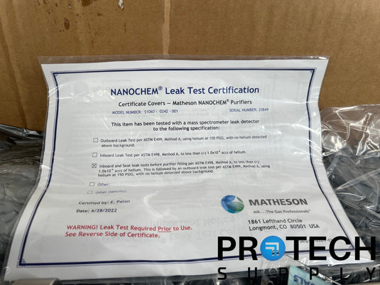 Matheson S1060-0242-001 Helium Gas Purification System NEW with WARRANTY