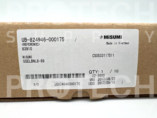 Misumi SSELBNL8-89 Linear Guide Assembly NEW with WARRANTY