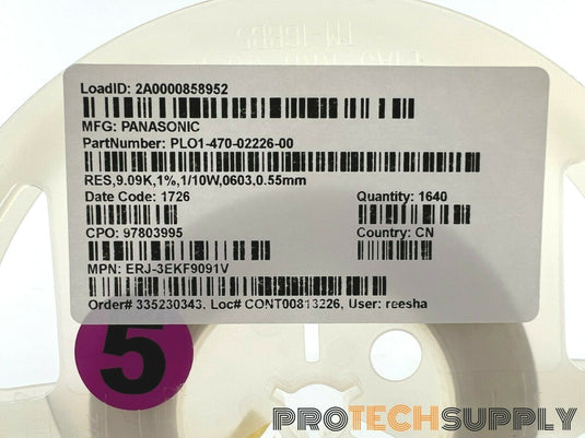 NEW (Pack of 1640) Panasonic ERJ-3EKF9091V Thick Film Resistors 