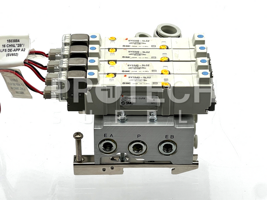 (Assy of 4) SMC SY5340-5LOZ Pneumatic Solenoid Valve + Mount Base GUARANTEED