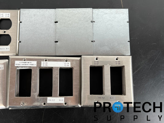 Approx 50 Various Stainless Steel Wallplates