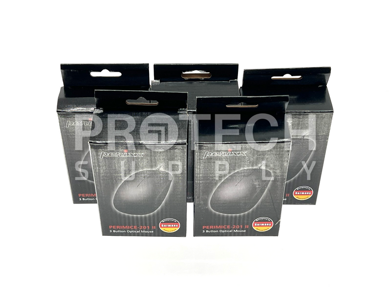 Load image into Gallery viewer, (Lot of 5) Porixx PERIMICE-201 3 Button Optical Mouse NEW with WARRANTY
