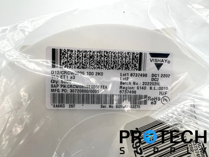 Load image into Gallery viewer, (5000/Pk) Vishay Dale CRCW08052K00FKEA Chip Resistor 1/8W 2 kOhms ±1% NEW
