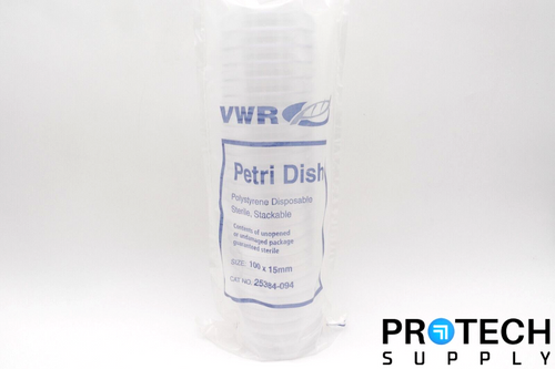(24/Pack) VWR 25384-094 Stackable Petri Dish Sterile 100 x 15 mm NEW w/ WARRANTY