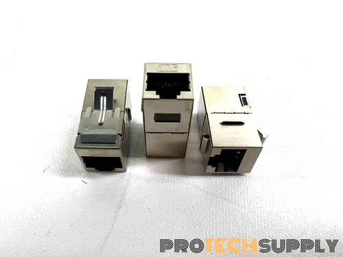 (Lot of 3) L-Com Cat6a Coupler Shielded RJ45 Passthrough with WARRANTY