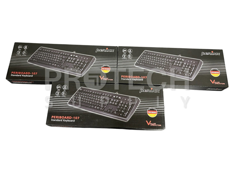 Load image into Gallery viewer, (Lot of 3) Perixx PERIBOARD-107 Standard Keyboard NEW with WARRANTY
