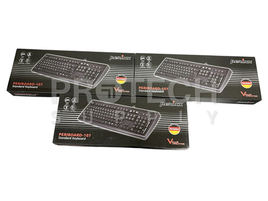 (Lot of 3) Perixx PERIBOARD-107 Standard Keyboard NEW with WARRANTY