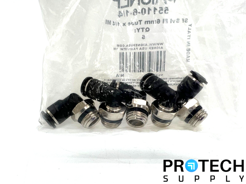 Load image into Gallery viewer, 5/Pk Aignep 55110-6-1/4 Nylon Swivel Elbow NEW with WARRANTY
