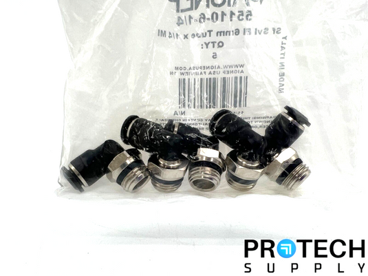5/Pk Aignep 55110-6-1/4 Nylon Swivel Elbow NEW with WARRANTY