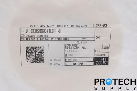 10000/Reel Vishay Dale CRCW02016K34FNED Thick Film RES 6.34KOhm NEW