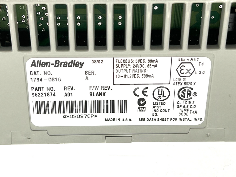 Load image into Gallery viewer, Allen-Bradley 1794-OB16 Flex I/O Digital Output Module 96221874 A01 w/ WARRANTY
