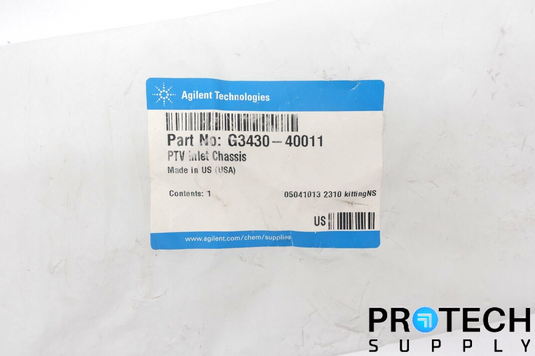 Agilent G3430-40011 PTV & MMI Inlet Chassis NEW with WARRANTY