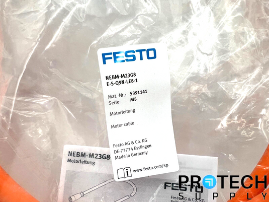 Festo NEBM-M23G8-E-5-Q9N-LE8-1 Motor Cable NEW with WARRANTY