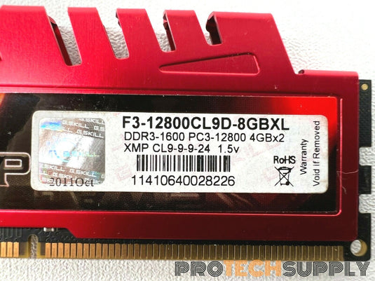 G.Skill Ripjaws F3-12800CL9D-8GBXL Ram 4Gb DDR3-1600  with WARRANTY