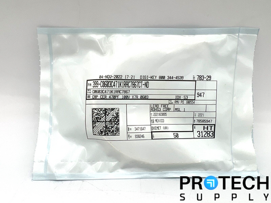 50/Pk Kemet Ceramic Capacitor 399-C0603C471K1RAC7867CT-ND NEW with WARRANTY