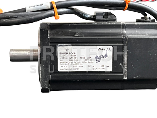 Emerson XVM-8017-TBNS-D004 AC Servo Motor FOR PARTS / REPAIR