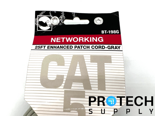 CAT5 BT-198G Networking Enhanced Patch Cord-Gray 25ft NEW with WARRANTY