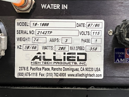 Allied Multiprep 10-1000 Polishing System & Head Assy + Accessories