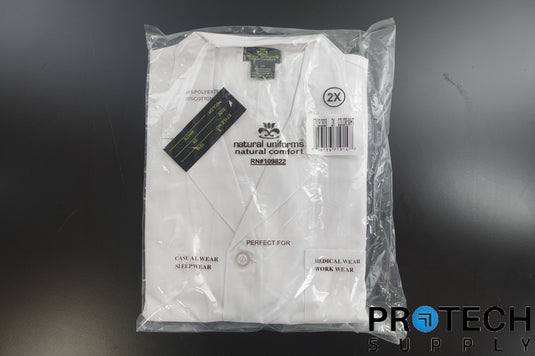 Natural Uniforms 2XL Medical White Long Unisex Lab Coat 1818 NEW with WARRANTY