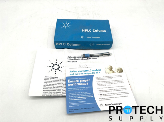 Agilent Eclipse Plus C18 Rapid Resolution HD 2.1 x 50mm 1.8-Micron with WARRANTY